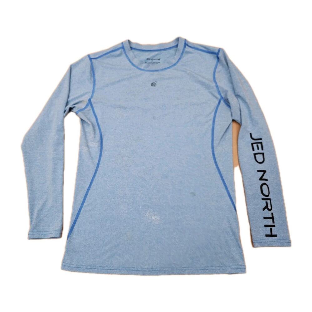 Jed North Compression Long Sleeve Tee Shirt - Medium Blue